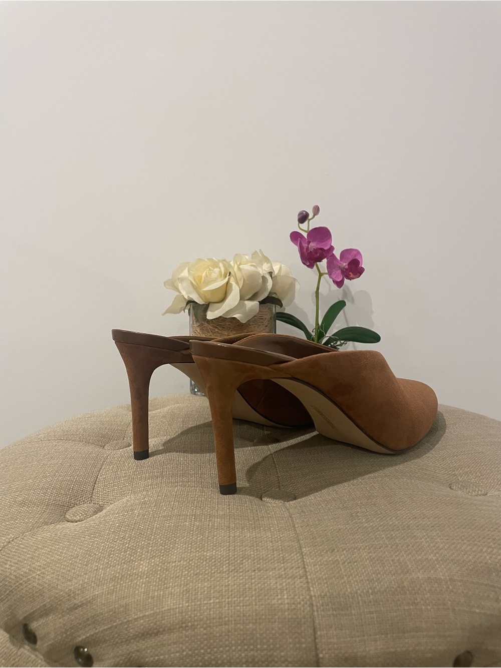 Vince Camuto Cognac Suede Pointed-Toe Mule - Size 9 - Picture 5 of 14